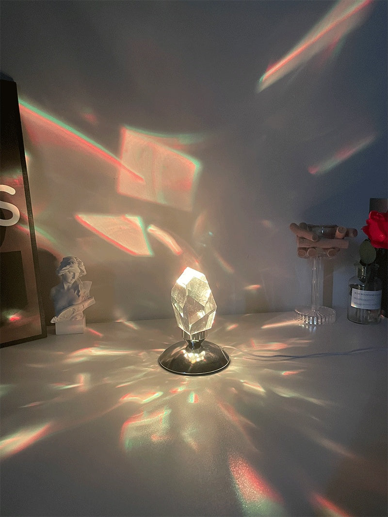 Led Crystal Night Light With Remote Control Bedroom Decor Mood Light Novelty Gift Usb Bedside Romantic Projector Rgb Night Lamp - DropOnline.co
