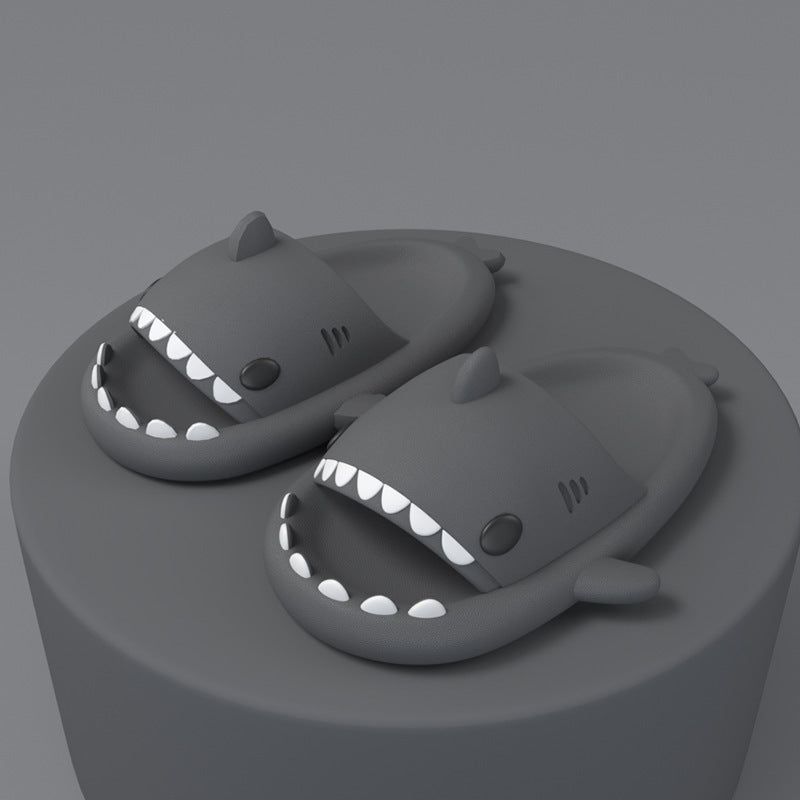 Adult's Slippers Indoor Outdoor Funny Shark Cartoon - DropOnline.co
