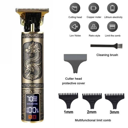 Beard Trimmer Hair Clippers Cordless Hair Cutting Barber Shaving Machine For Men Rechargeable - DropOnline.co