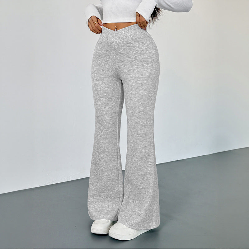 Women's Slim Fit Bootcut Trousers - Casual Daily Flare Leg Pants - DropOnline.co