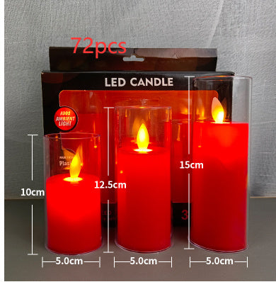 Electric Candle Lamp Led Simulation With Cup Home Decor - DropOnline.co