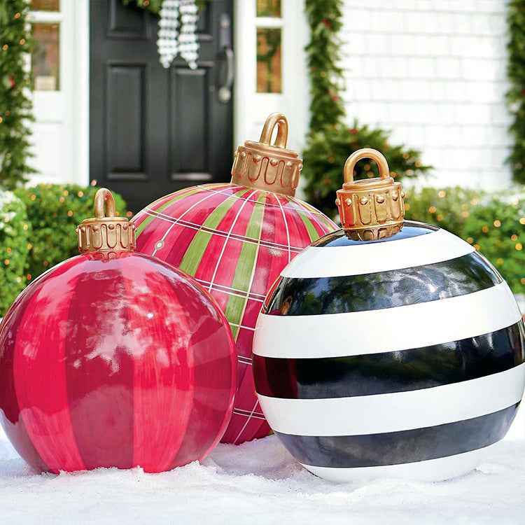 Giant Inflatable Christmas Ball 60cm - PVC Outdoor Ornament Decoration for Tree & Yard - DropOnline.co