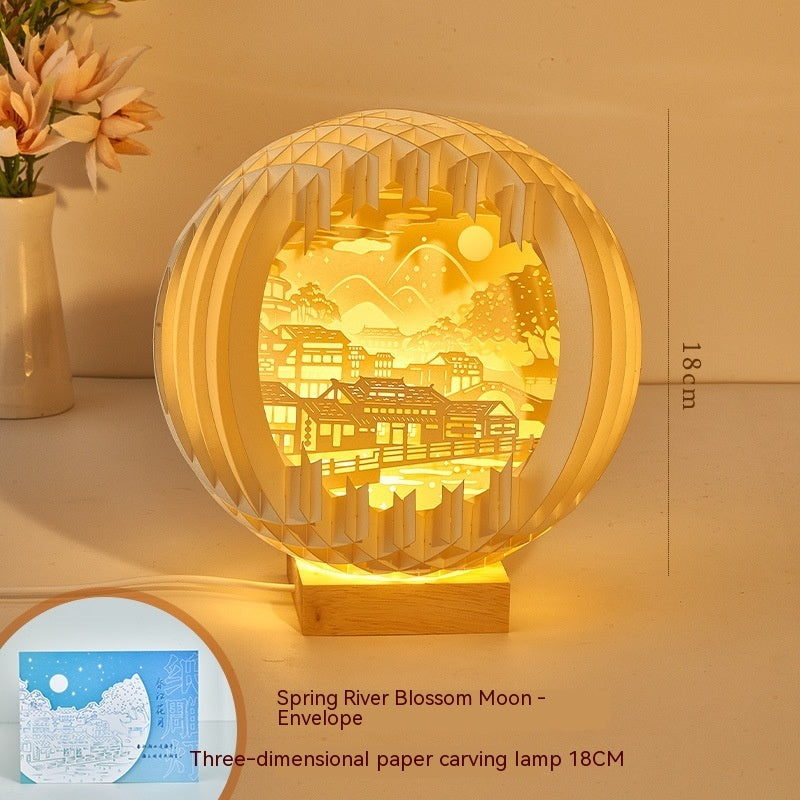 Paper Carving Creative Three-dimensional Small Night Lamp Creative Home Decor - DropOnline.co