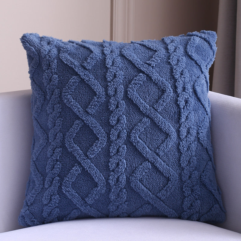 New Style Household Nordic Plain Cushion Cover Plush Warp Knitting - DropOnline.co