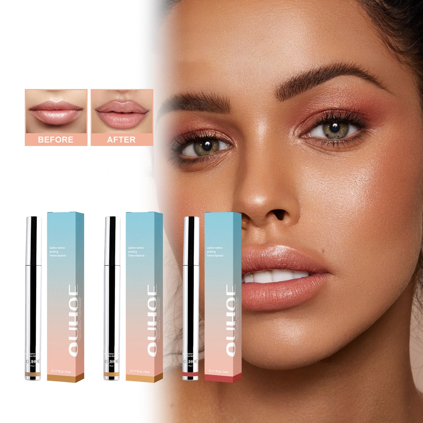 Mineral OilOUHOE Peel Off Lipliner Plump Lip Lines Show Lip Color Without Taking Off Makeup Peel Off Lipliner - DropOnline.co