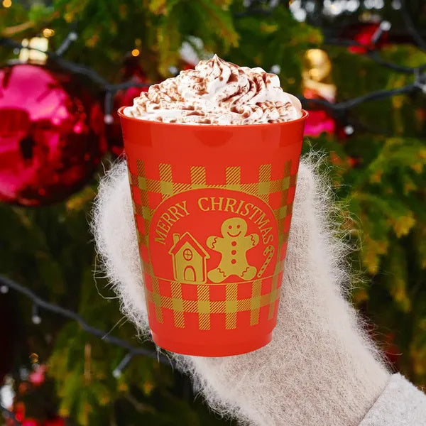 12 Pcs Christmas Plastic Tumblers Gingerbread Man Santa Reindeer Pattern 16 Oz Reusable Drink Cups Cute Beverage Cups For Beer Coffee Tea Xmas Holiday Party Supplies - DropOnline.co