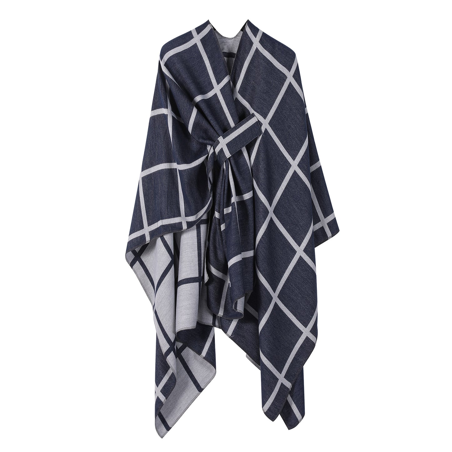 Women's Fashion Gingham Check Warm Scarf - Classic Plaid Winter Wrap - DropOnline.co