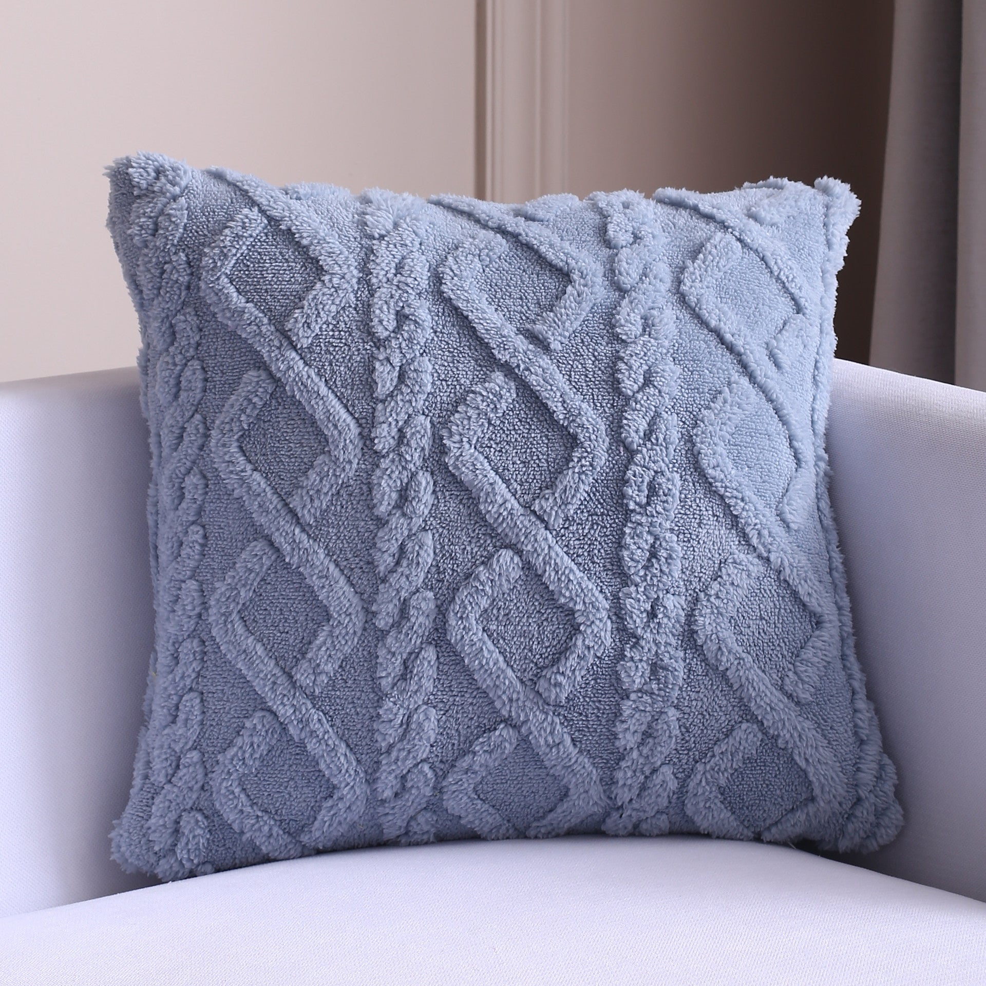 New Style Household Nordic Plain Cushion Cover Plush Warp Knitting - DropOnline.co