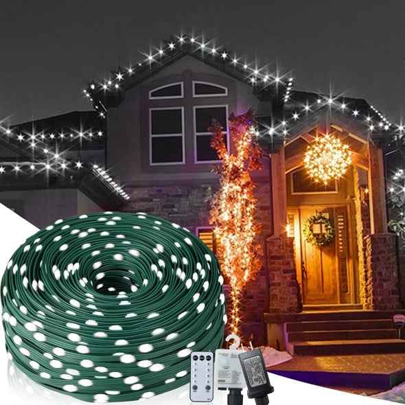 Christmas Rope Lights 1000 LED 328ft - Outdoor Waterproof String Lights with 8 Modes & Timer - DropOnline.co