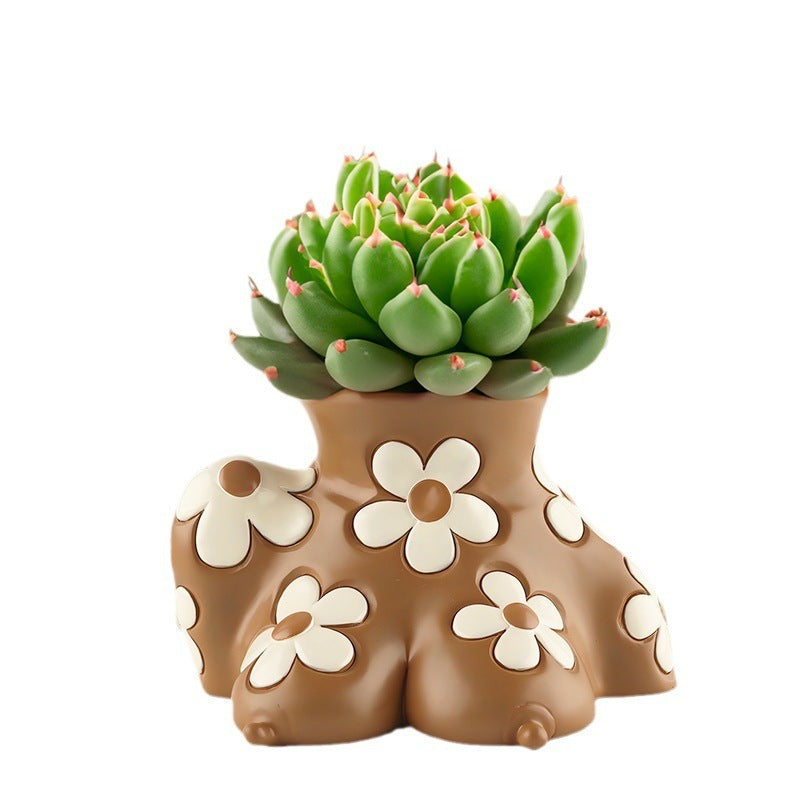 Creative Resin Body Art Flowerpot Home Home Decor - DropOnline.co