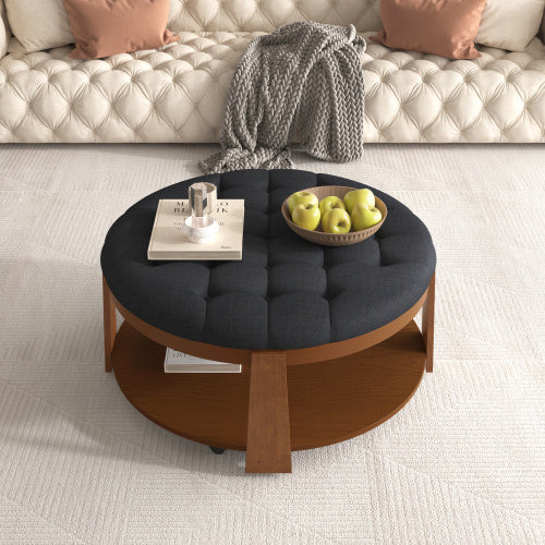 Round Footstool Coffee Table - DropOnline.co