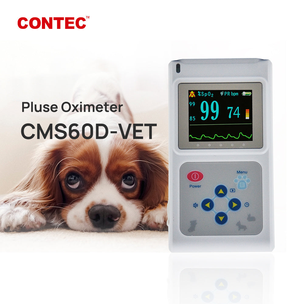 Veterinary Color Display CMS60D-VET Pulse Oximeter Spo2 Probe PR VET Monitor - DropOnline.co