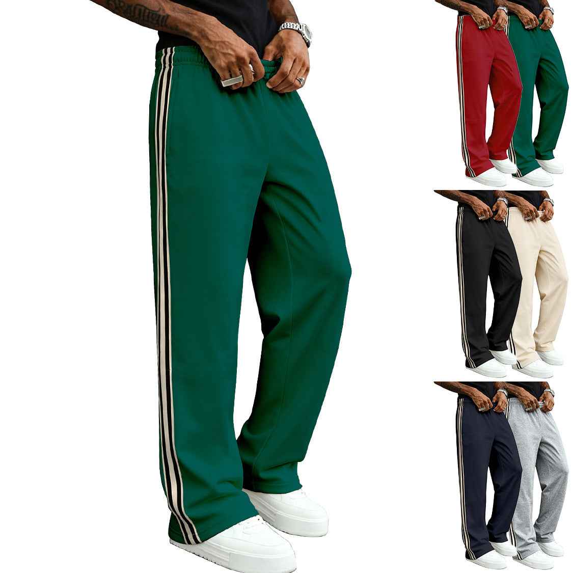 Men's Casual Fitness Straight-leg Sports Pants