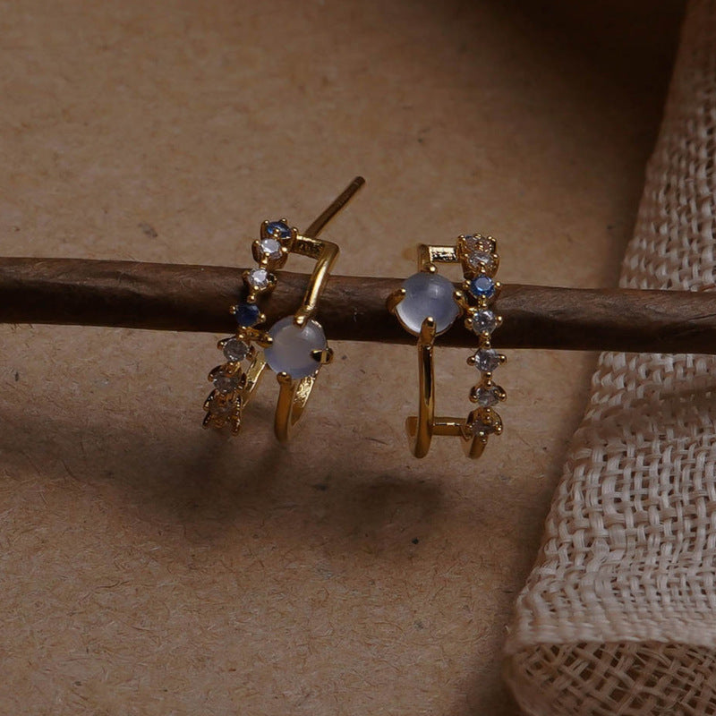 Ladies vintage opal earrings - DropOnline.co