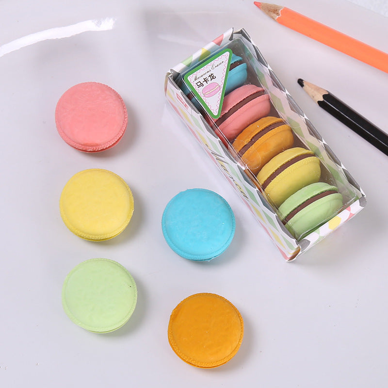 New student creative simple macaron eraser - DropOnline.co