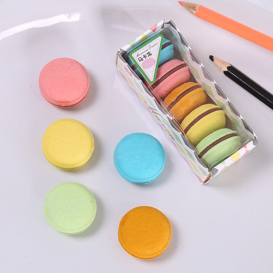 New student creative simple macaron eraser - DropOnline.co