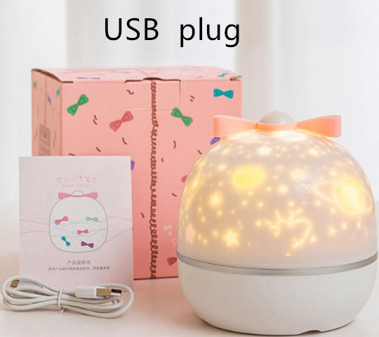 Star Moon Starry Sky Projector LED Night Light for Children Bedroom Decor Remote Control Rotating Baby Flashing Projection Lamp - DropOnline.co