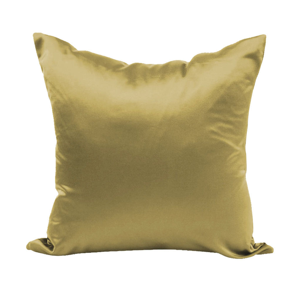 Solid Color Imitation Silk Sofa Cushion Cover - DropOnline.co