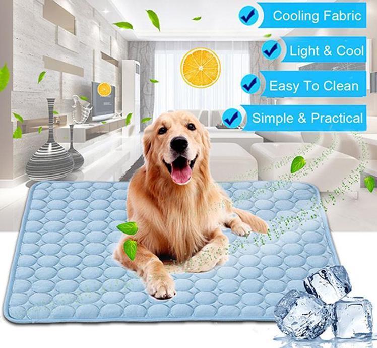 Pet Dog Cat Ice Silk Cold Nest Pad For Cooling In Summer - DropOnline.co