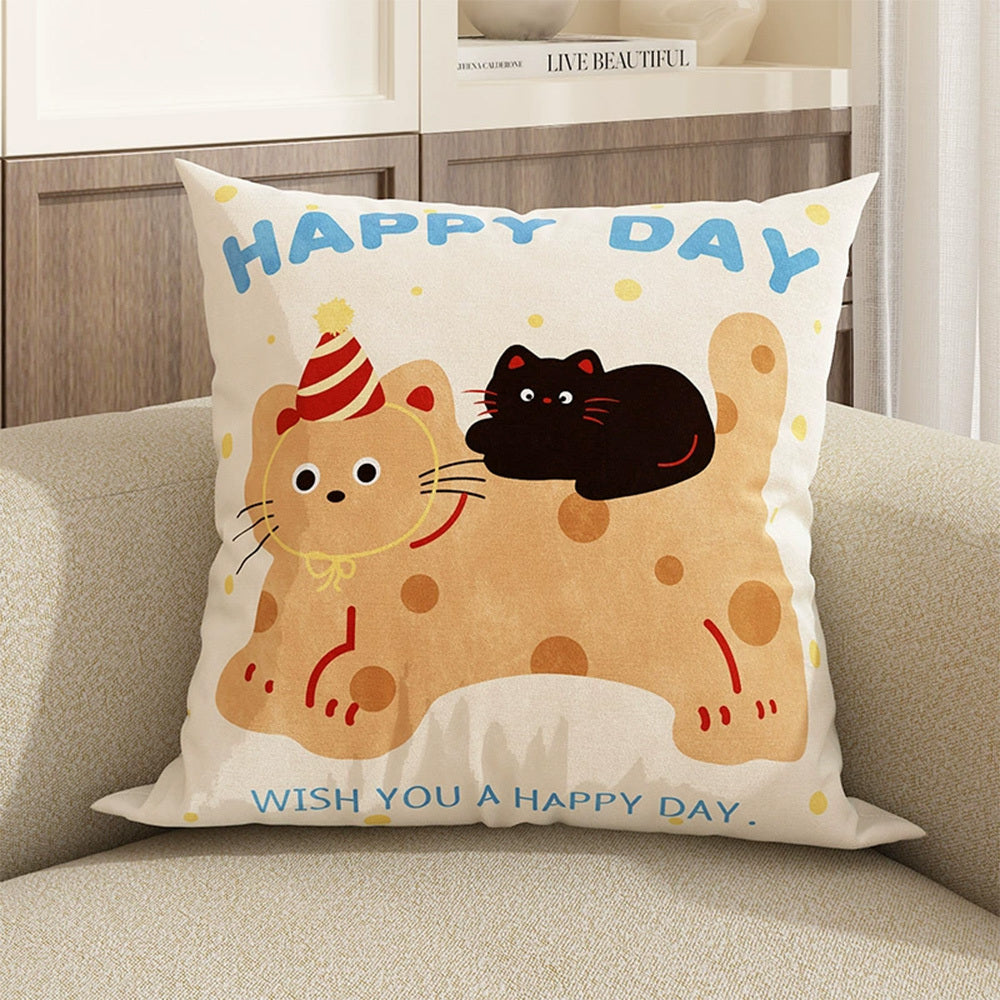 New Cute Dog Pillowcase Bedroom Cushion Cover Sofa Cushions Pillows Cover 45x45cm Pillow Case Home Decoration Car Office Seat - DropOnline.co
