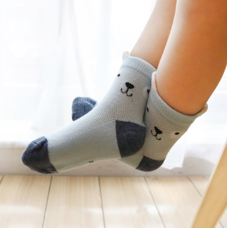 Children's Cotton Socks 5-Pack - Breathable Summer Socks for Boys & Girls - DropOnline.co