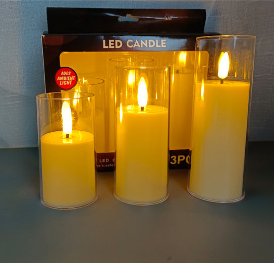 Electric Candle Lamp Led Simulation With Cup Home Decor - DropOnline.co