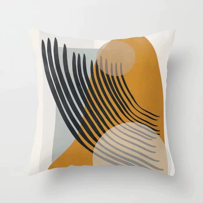 Abstract Geometric Portrait Pillowcase - Modern Art Home Sofa Cushion Pillow Cover - DropOnline.co