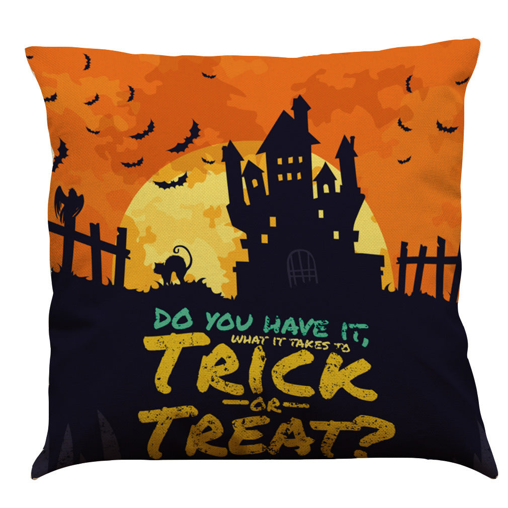 Halloween Cotton Linen Sofa Car Cushion Pillowcase - DropOnline.co