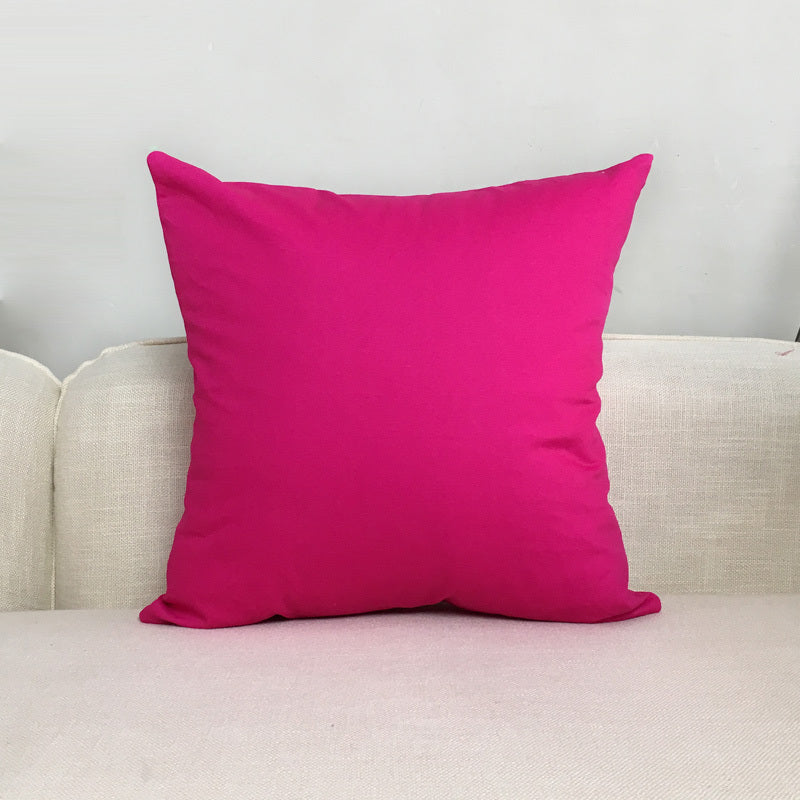 Solid Color Cushion Sofa Pillow White Blue Gray Coffee Color Purple Red Cushion Cover Waist Pillow - DropOnline.co