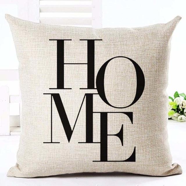 Letter Home Cushion Cover - DropOnline.co
