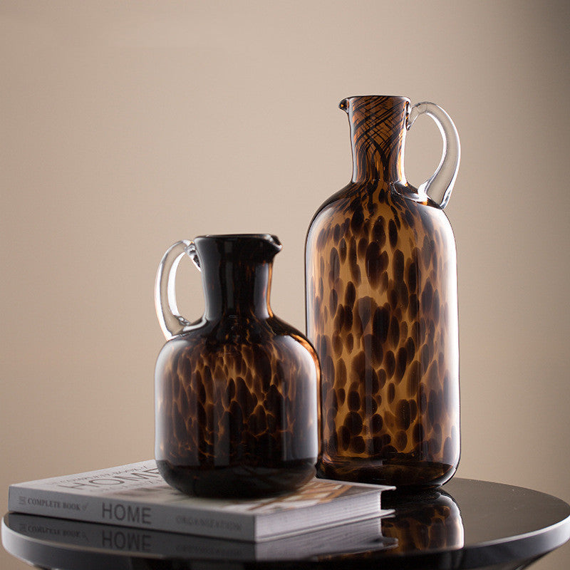 Home Tortoiseshell Glass Vase Decoration Ornaments - DropOnline.co