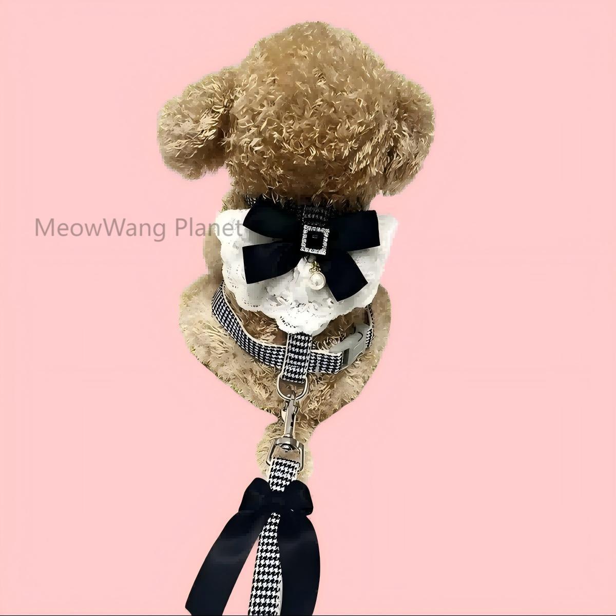 Dog Leash Cat Leash Luxury Lace Pet Harness Leash Set Elegant Inspired Adjustable Escape Proof Vest For Cats Small Dogs - DropOnline.co