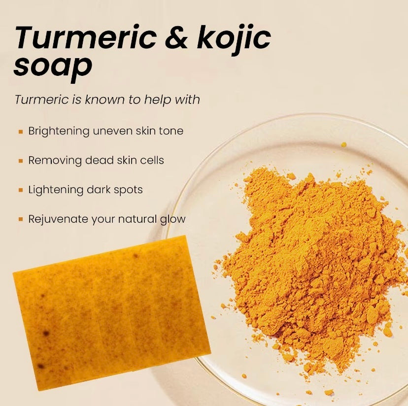 Kojic Acid Dark Spot Remover Soap Bars With Vitamin C, Retinol, Collagen, Turmeric - Original Japanese Complex Infused With Hyaluronic Acid, Vitamin E, Shea Butter, Castile Olive Oil - DropOnline.co