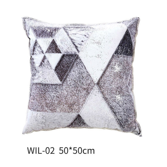 Handmade Wool Pillow Simple Modern American Country Nordic Style Imitation Leather Creative Cushion Cover - DropOnline.co