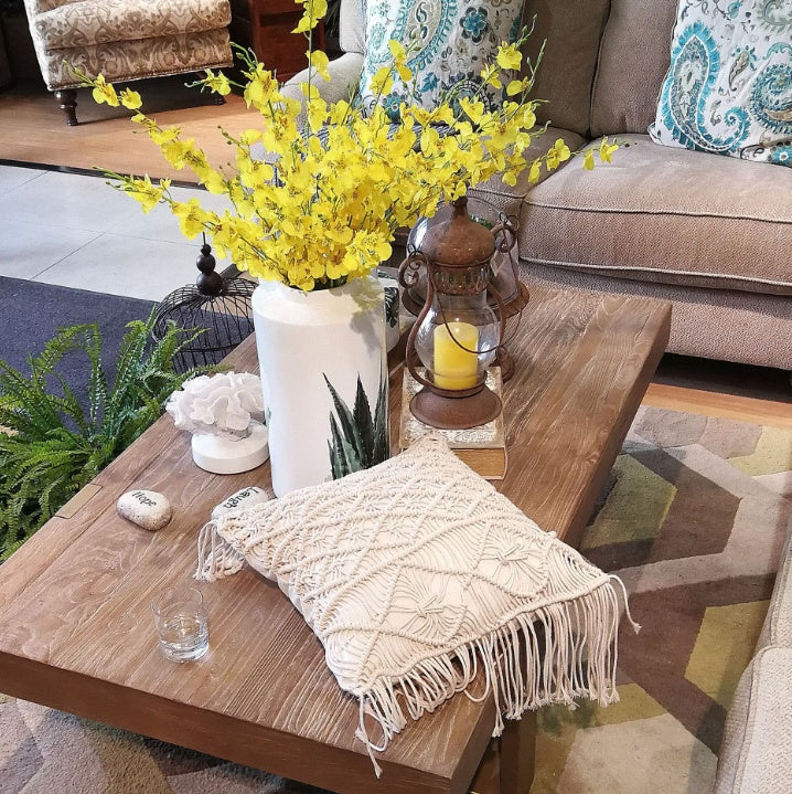 Bohemian Hand-woven Macrame Cotton Cushion Cover - DropOnline.co