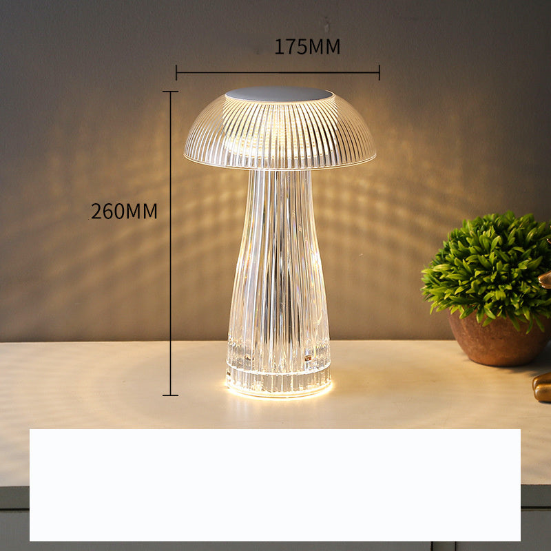 Creative Crystal Lamp Jellyfish Table Lamp Light Luxury Touch Decoration Home Decor - DropOnline.co