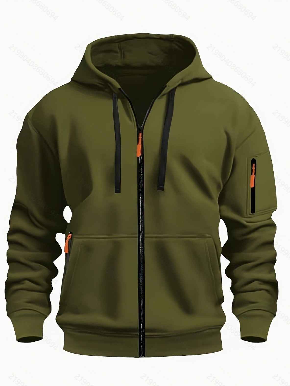 Men's Zipper Hooded Sweatshirt - Sports Casual Cardigan Jacket