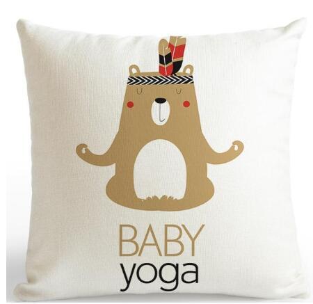 Be Happy Bear Cushion Cover - DropOnline.co