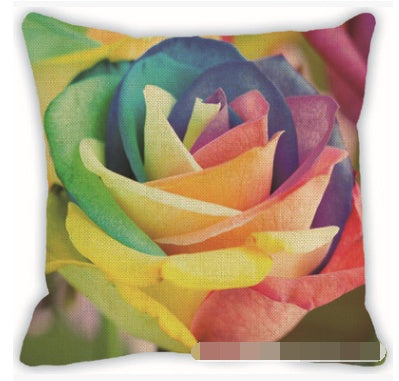 Colorful geometric pattern linen hug pillowcase car sofa cushion cover - DropOnline.co