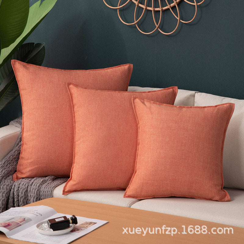 Solid Color Cushion Sofa Pillow White Blue Gray Coffee Color Purple Red Cushion Cover Waist Pillow - DropOnline.co