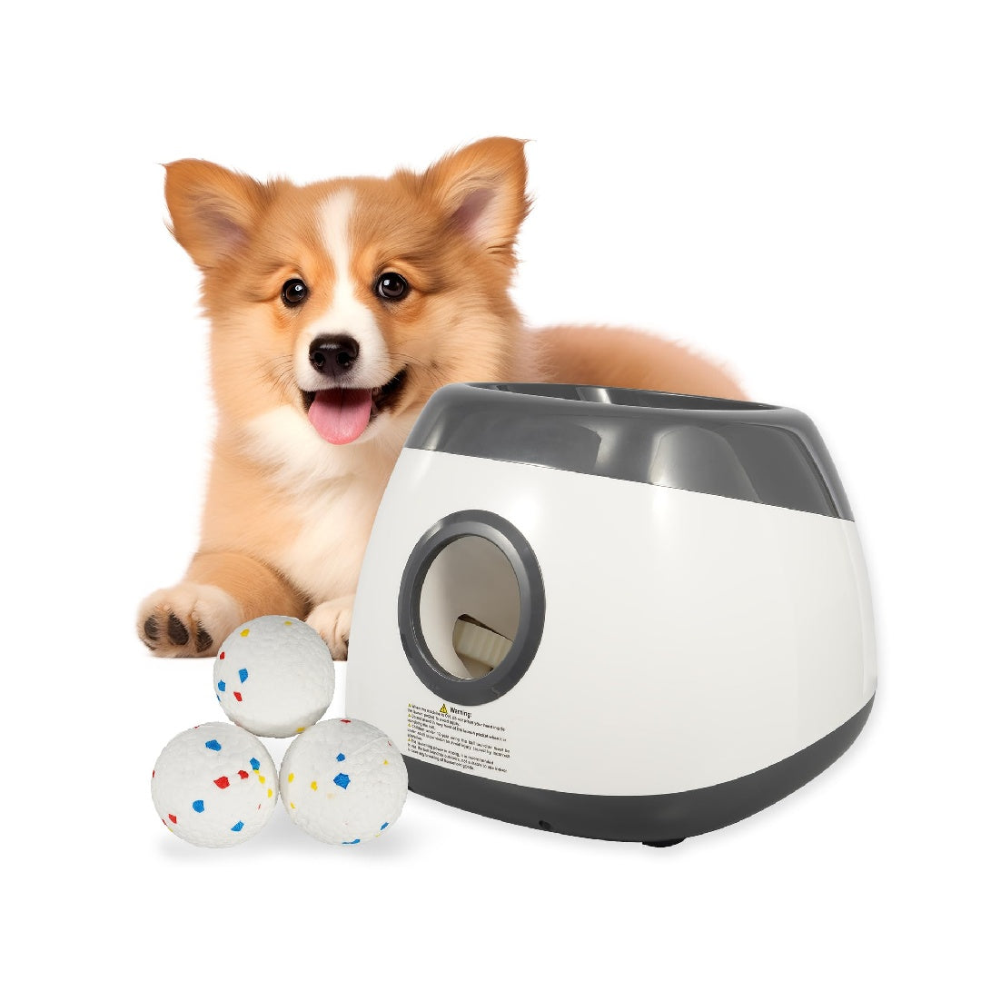 Only Supports Self Pickup  Dog Ball Thrower, Automatic Ball Launcher, Indoor-Outdoor Interactive Dog Toy With Three Scopes, Includes Balls And A Data Cable, Grey-Green - DropOnline.co