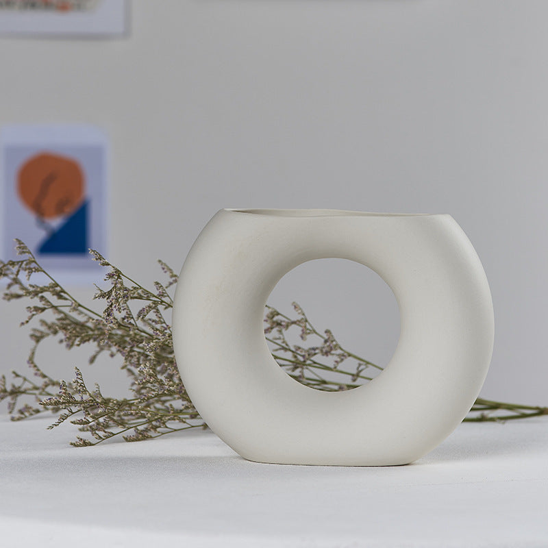 Cutelife New Style White Small Flower Ceramics Home Decor Vase - DropOnline.co