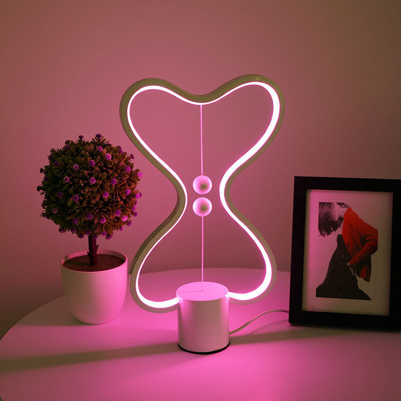 7 Colors Balance Lamp LED Night Light USB Powered Home Decor Bedroom Office Table Night Lamp Light - DropOnline.co