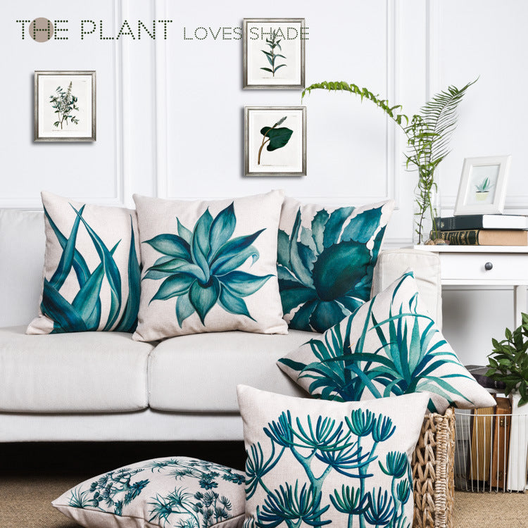 Sheets Cactus Pattern Cushion Cover Printed Polyester Pillow Case 45 45CM Throw Pillow Case Decorative For Home Office Room - DropOnline.co