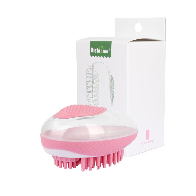 Dog Cat Bath Brush 2-in-1 - Pet SPA Massage Comb with Soft Silicone for Grooming & Shower - DropOnline.co