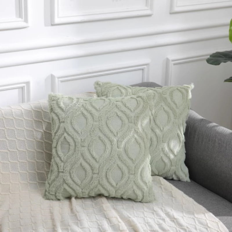 Modern Minimalist Diamond Plush Pillowcase Bed Head Cushion Cover - DropOnline.co