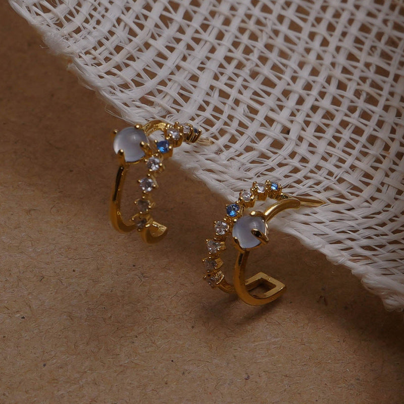 Ladies vintage opal earrings - DropOnline.co
