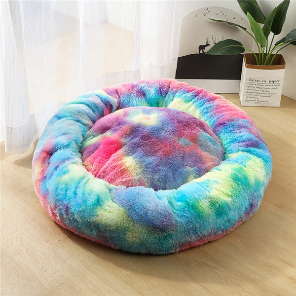 Dog Beds For Small Dogs Round Plush Cat Litter Kennel Pet Nest Mat Puppy Beds - DropOnline.co