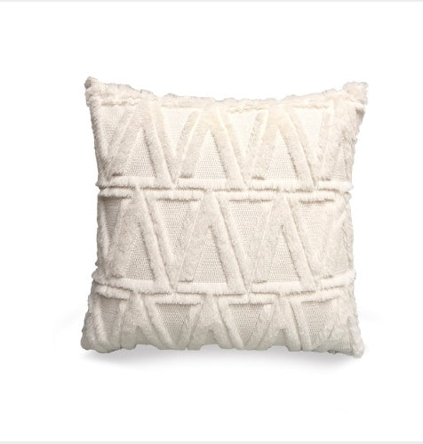 Plush Solid Color Sofa Pillowcase Living Room Cushion - DropOnline.co