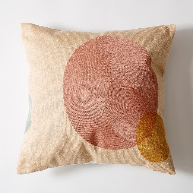 Embroidered cotton cushion - DropOnline.co